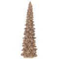 Floristik21 Deko-Tannenbaum beflockt Kunststoff 34cm braun für Innenbereich