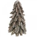 Floristik21 Tannenbaum aus Zapfen, Weihnachtsbaum beschneit, Winterdeko, Advent, Weiß gewaschen H33cm Ø20cm