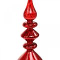 Floristik21 Baumspitze Rot Glas Deko Weihnachten Spitze Christbaum H35cm