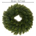 Künstlicher Tannenkranz Kunststoff rund grün 50 cm | Floristik21.de