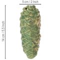 Tannenzapfen Keramik 14cm Braun Grün Herbstdeko 3er-Set | Floristik21.de