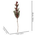 Künstlicher Tannenzweig mit roten Weihnachtskugeln 48cm 2er-Set | Floristik21.de