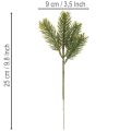Künstlicher Tannenzweig Grün 25cm Kunststoff 24 Stück | Floristik21.de