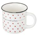 Floristik21 Keramik Herz Tasse Weiß Rot Romantisch All You Need Is Love