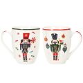 Floristik21 Tasse Keramik 10cm Nussknacker Zuckerstange 2er-Set