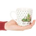 Kaffeetassen Set Keramik 10cm Merry Christmas Automotiv 2-teilig | Floristik21.de