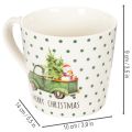 Kaffeetassen Set Keramik 10cm Merry Christmas Automotiv 2-teilig | Floristik21.de
