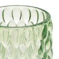 Floristik21 Teelichtglas Grün Windlicht getönt Glas Ø9,5cm H9cm 2St