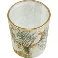 Floristik21 Windlicht Glas Teelichthalter Kerzenglas Hirsch 10cm Ø9cm