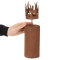 Teelichthalter Kerzenform Rostdeko Edelrost Metall H36cm | Floristik21.de