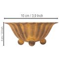 Teelichthalter Vintage Kleine Schale Rost Metall Ø10cm H4,5cm | Floristik21.de