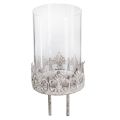 Floristik21 4er Set Teelichthalter zum Stecken, Kerzenglas, Dekoration für Events & Garten Grau Ø5,5cm