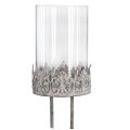 4er Set Teelichthalter zum Stecken, Kerzenglas, Dekoration für Events & Garten Grau Ø5,5cm | Floristik21.de