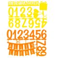 Tischdeko Geburtstag Kuchentopper Streudeko aus Filz Gelb Orange 2St | Floristik21.de