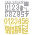 Tischdeko Geburtstag Kuchentopper Streudeko aus Filz Grün Grau 2St | Floristik21.de
