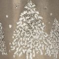 Metall Übertopf mit Tannenmotiv 13cm silber | Floristik21.de