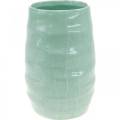 Floristik21 Keramikvase gewellt, Vasendeko, Gefäß aus Keramik H20cm