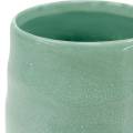 Floristik21 Keramikvase gewellt, Vasendeko, Gefäß aus Keramik H20cm