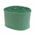 Floristik21 Filzband, Topfband, Wollband zweifarbig Grün 15cm 5m