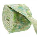 Floristik21 Topfband, Frühlingsdeko, Filzband Grün, Blau, Weiß Meliert 15cm 5m
