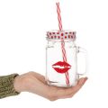 Trinkglas mit Deckel & Henkel Ø7cm H13,5cm | Floristik21.de
