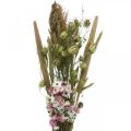 Floristik21 Trockenblumen Strauß Rosa, Weiß Trockenstrauß H60-65cm