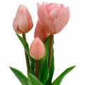 Floristik21 Tulpen-Bund Real Touch, Kunstblumen, Künstliche Tulpen Rosa