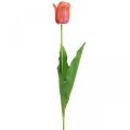 Floristik21 Tulpe Kunstblume Rot, Orange Künstliche Frühlingsblume H67cm