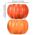 Übertopf Keramik Kürbis Pflanztopf Orange Ø9,5cm H6,5cm 4 St für Hotellerie Dekoration | Floristik21.de