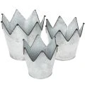 Floristik21 Übertopf Krone Metall Deko Zink Ø21,5/19,5/17cm 3er-Set