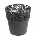 Floristik21 Übertopf Kunststoff Blumentopf Anthrazit Ø13cm H13,5cm