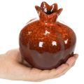 Keramik Dekoration Granatapfel glänzend rot 14 cm | Floristik21.de
