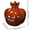 Keramik Dekoration Granatapfel glänzend rot 14 cm | Floristik21.de