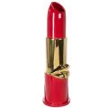 Floristik21 Deko-Vase Keramik Lippenstift-Design 38cm Rot-Gold für Kunstblumen