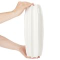 Keramikvase geriffelt 40cm Weiß für Trockenblumen | Floristik21.de