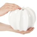 Kürbisform Vase 19 cm Weiß Glänzend Innenbereich Trockenblumen | Floristik21.de