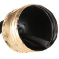 Goldene Dekoglocke mit schwarzem Samtband – Vintage Deko H15cm | Floristik21.de
