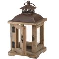 Vintage Laterne Dunkelbraun Holzlaterne 15×15cm H26cm | Floristik21.de