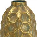 Floristik21 Vintage Vase Gold Blumenvase Vase Wabenoptik Ø23cm H39cm