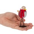 Deko Vogel-Figuren Set Holz Metall 11 cm Rot Weiß Schwarz Wintermotiv 4 Stück | Floristik21.de