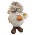 Floristik21 Weihnachtsfiguren Vogel mit Mütze Beige 11,5x8x14cm 2St