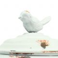 Floristik21 Vogelhäuschen zum Hängen Antik Weiß Ø22cm H26,5cm