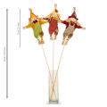Dekofigur Vogelscheuche auf Stab 60cm aus Stoff und Stroh bunt | Floristik21.de