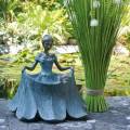 Floristik21 Vogeltränke Gartenfigur Mädchen im Blütenkleid H33,5cm