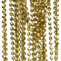 Floristik21 Weihnachtsgirlande Christbaumschmuck Kette Perlen Gold 9m