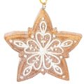 Weihnachtsanhänger Kunststoff Lebkuchenoptik 6cm Nussknacker Stern Baum Kranz 4er Set | Floristik21.de