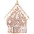 Weihnachtsanhänger 4er-Set Kunststoff Honigkuchen-Optik 7 cm Rentier Lebkuchenmann Schneeflocke | Floristik21.de