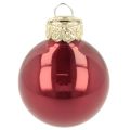 Weihnachtskugeln Glas 3cm Rot/Rosa 22 Stück | Floristik21.de