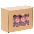 Weihnachtskugeln Glas 3cm Rot/Rosa 22 Stück | Floristik21.de