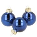 Floristik21 Mini Weihnachtskugeln Glas Blau 3cm 22-teilig